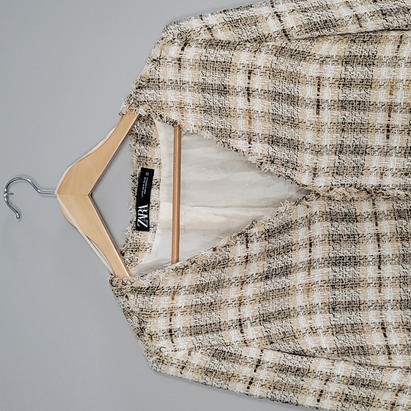 Zara Tweed Jacket, Size Medium - Picture 2 of 14